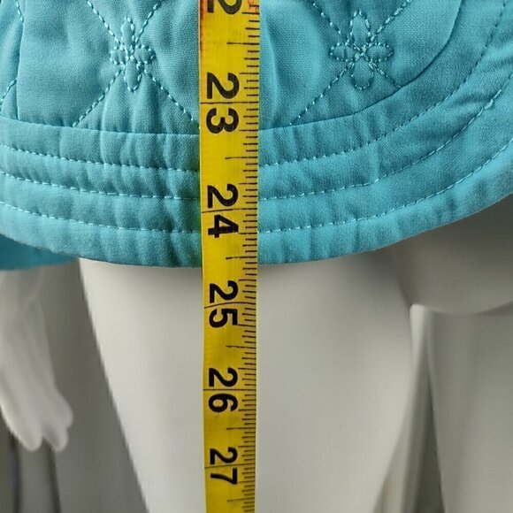 Requirements Sky Blue Quilted Lightweight Snap Up Outdoor Coat Jacket Size Small - Picture 6 of 12